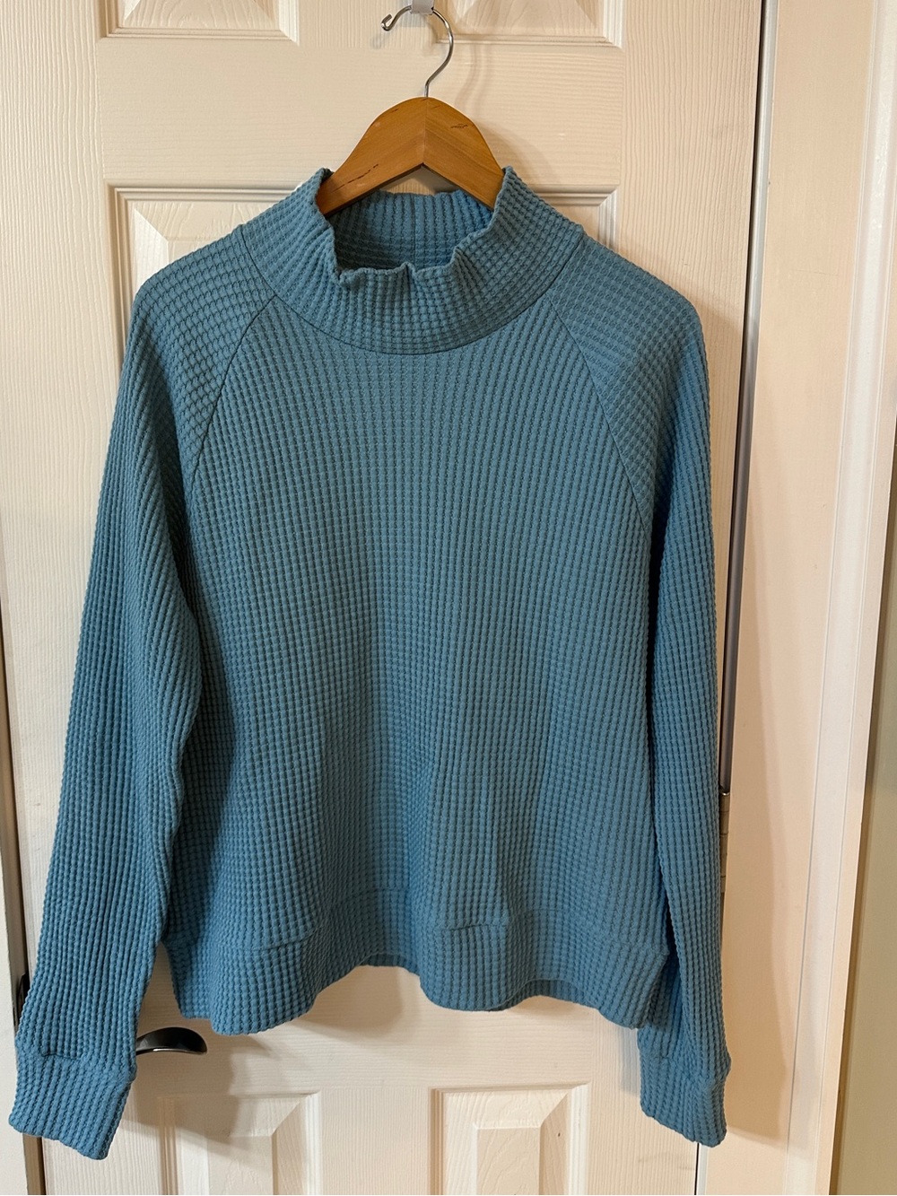 The North Face Womens Mock Neck Waffle Pullover Cozy Soft Gorpcore Large
